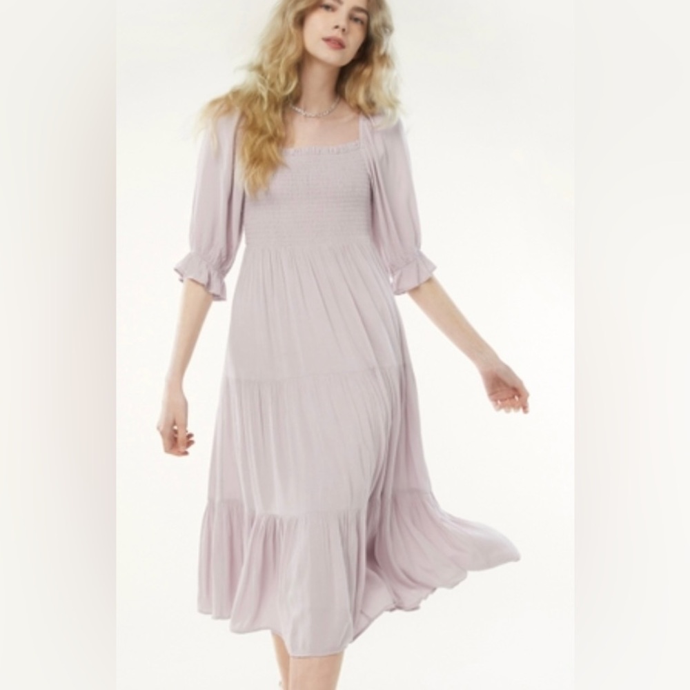 OAK + FORT Lilac Midi Dress